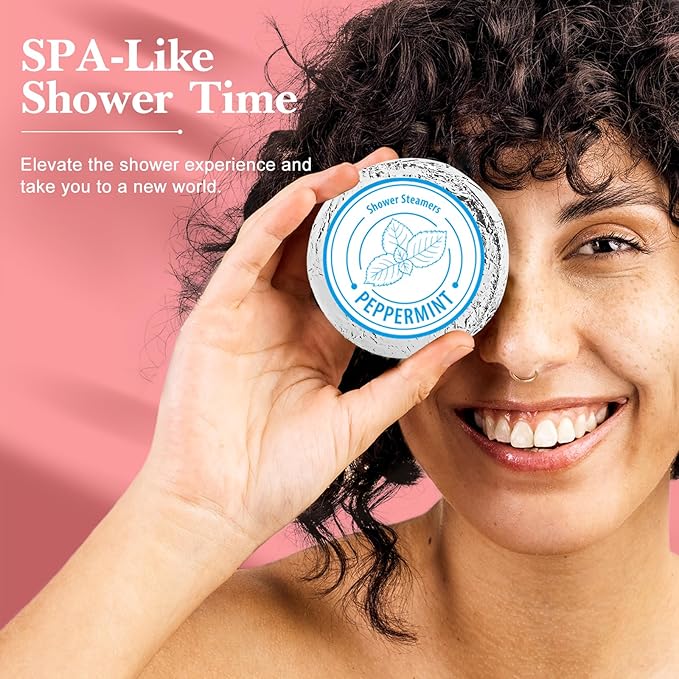 Shower Steamers Aromatherapy - Christmas Gifts for women, 8 Pack Pure Essential Oil Shower Bombs for Home Spa Bath Self Care, Lavender Stress Relief and Relaxation Gifts for Her Stocking Stuffers Pink - Bloomnest