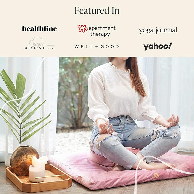 Mindful & Modern Zabuton Meditation Mat - Cotton Filled Yoga and Meditation Pad - Zabuton Meditation Cushion for Kneeling and Sitting Support - Large Rectangular Sitting Floor Pillow for Bench or Zafu - Bloomnest