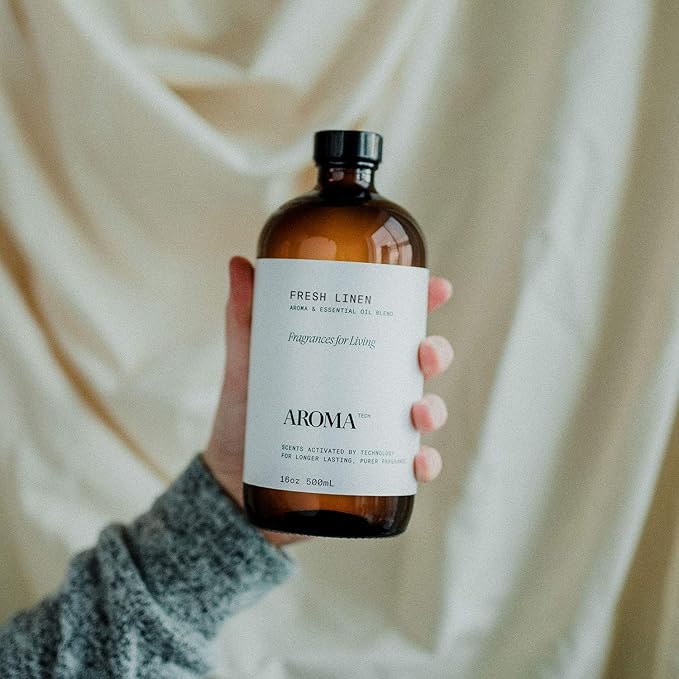 Aromatech Fresh Linen Aroma Essential Oil Blend: Hotel Inspired Aromatherapy with for Ultrasonic Diffusers & Nebulizers - 16.9 fl oz, 500 mL - Bloomnest