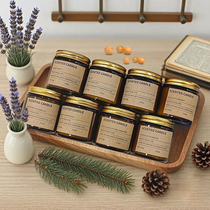 8 Pack Scented Candles Gift Set,Candle Gift for Women, Candle for Home Scented，Perfect Candles Gifts Set for Women, Mum Gifts, Birthdays, Weddings, Christmas, Yoga, Bath - Bloomnest