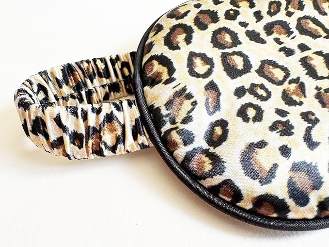 Sleep Mask - Silk Eye Cover for Sleeping with Satin Storage Bag - Leopard 3Pcs Save 20% - Bloomnest