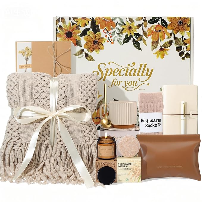 Self Care Gifts for Womens Birthday Gift Get Well Soon Gift - Valentines Day Gifts for Her Mom Wife Daughter Sister Girlfriend Best Friend, Sympathy Gift Baskets for Women Care Package - Bloomnest