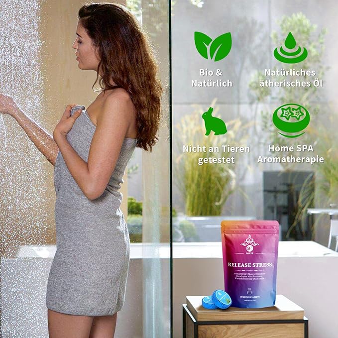 Shower Steamers Aromatherapy Gifts for Women, 18-Pack Organic Eucalyptus Lavender Mint Essential Oil Shower Bombs, Self Care Stress Relief Birthday or Christmas Stocking Stuffers Gifts for Her/Him - Bloomnest