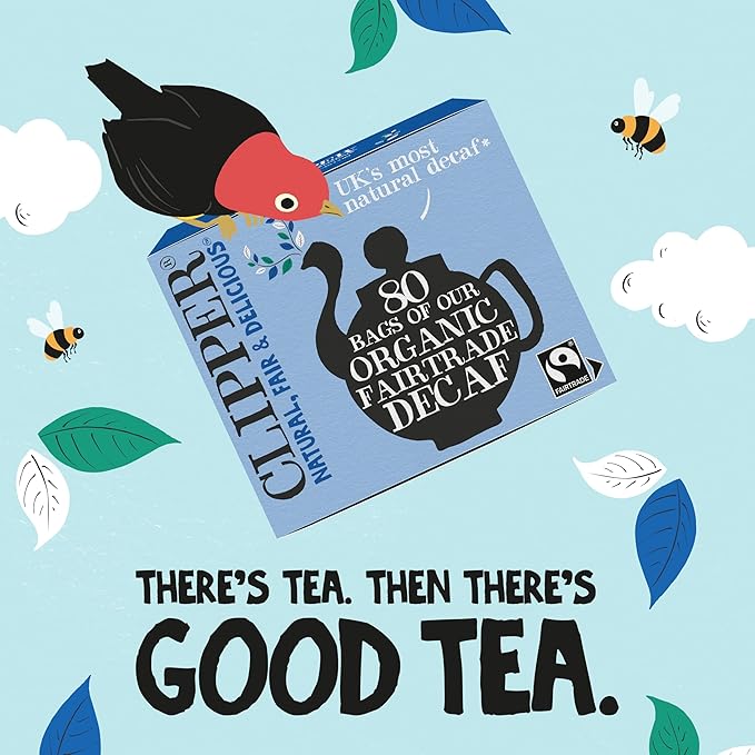 Clipper Tea, Organic Decaf, Plant-Based, Decaffeinated Black Tea, Great Over Ice, 4 Pack, 320 Unbleached Tea Bags - Bloomnest