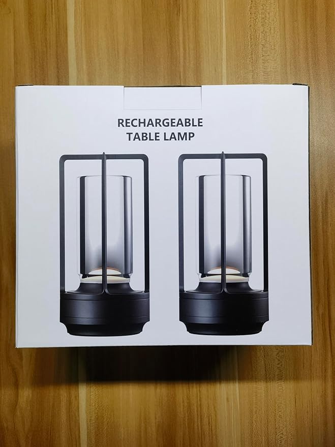 Small Cordless Table Lamps Rechargeable Set of 2 for Indoor/Outdoor, Portable Battery Operated Powered Lamps, Dimmable 3 Color Modes Waterproof, LED Desk Lights for Bedroom/Restaurant/Camping-Brown - Bloomnest