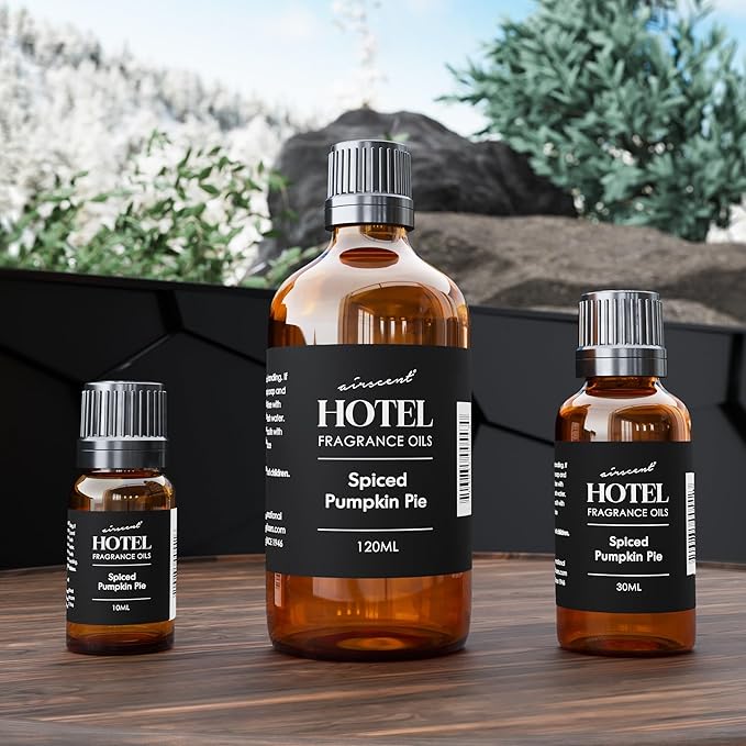 AirScent Spiced Pumpkin Pie Holiday Diffuser Oil - Premium Pumpkin Spice Holiday Fragrance Oil for Ultrasonic and Waterless Diffusers and Crafting - 120ml, 4 fl oz Glass Dropper Bottle - Bloomnest