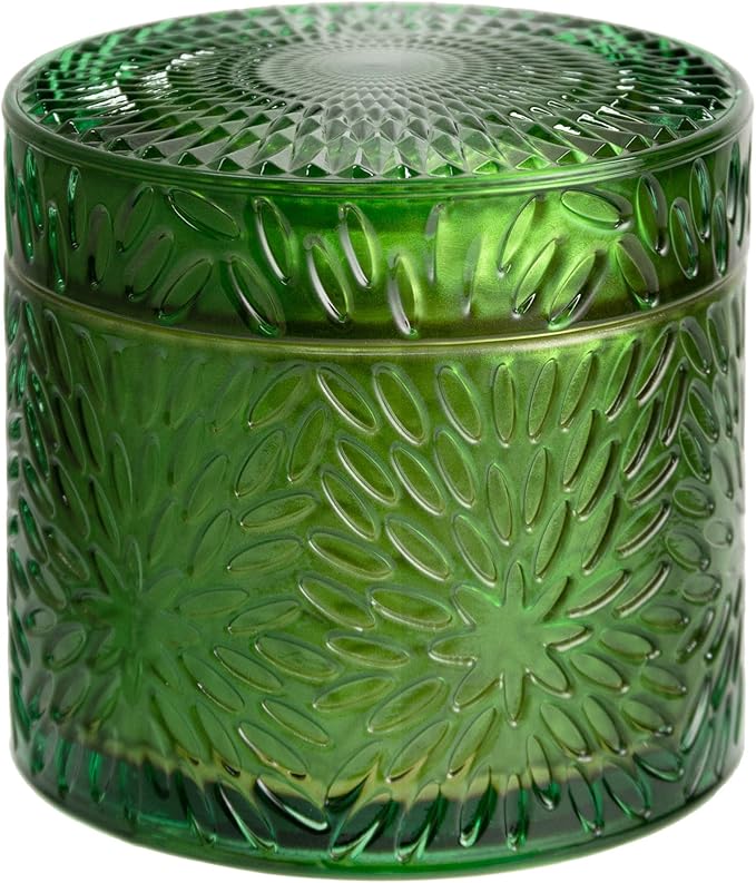 Hidden Label Fir Balsam Scented Crackling Wood Wick Soy Candles, 7.4oz Glass Jar Decorative Candles for Women - Bloomnest
