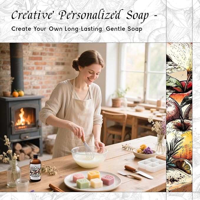 HIQILI Apple Cider Fragrance Oil - Making DIY Candle & Soap, Luxury Wine Scented, for Home & Office Essential Oil Diffuser Use - 5.07 Fl Oz - Bloomnest