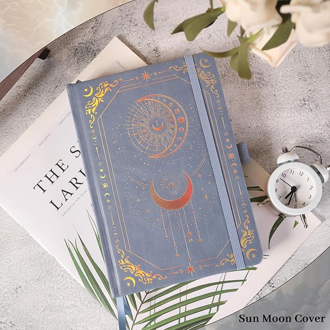 TIEFOSSI Lined Journal for Women Men, Vintage Notebooks with Bookmarks, Hardcover A5 College Ruled Notebook 316 Numbered Pages for Writing, Daily Journal for Work School, Note Taking - Bloomnest