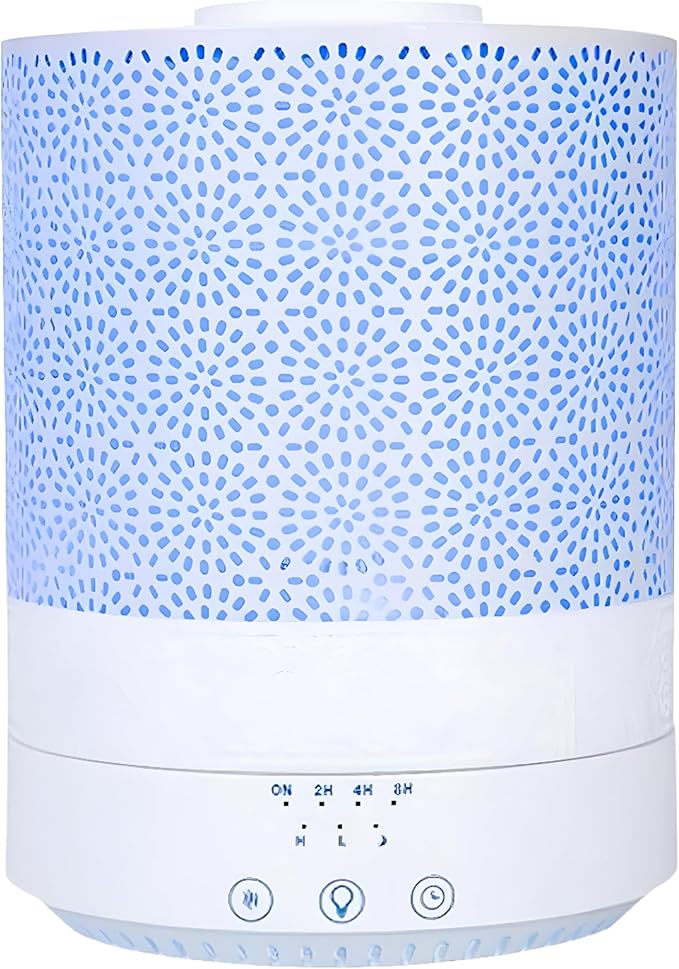 BlueHills 2500 ML XL Essential Oil Diffuser Aroma Humidifier with Timer for Large Home Decor Baby Rooms Big Huge 2.5 L Capacity Long Run Color Changing Lights Decorative Design High Mist White- F002 - Bloomnest
