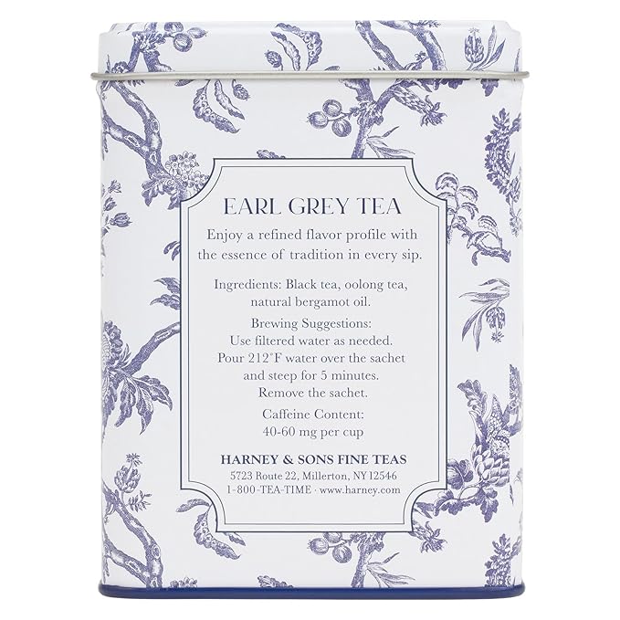 Harney & Sons Williamsburg Earl Grey, 20 sachets | Black Tea and Oolong Tea, with Bergamot Oil, - Bloomnest
