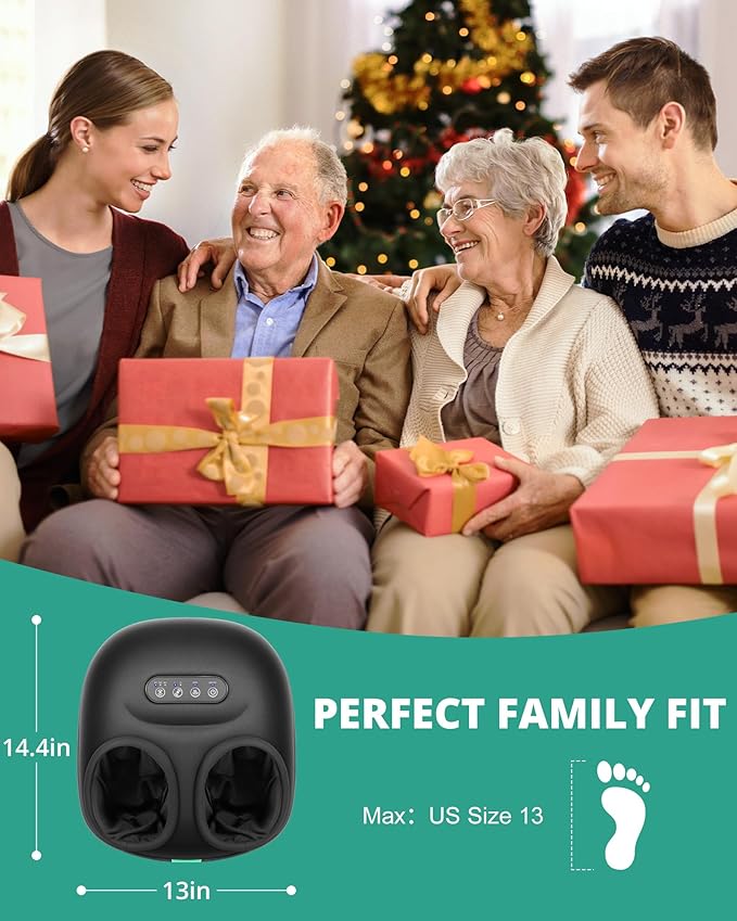 Medcursor Foot Massager Machine with Heat, Rolling, Deep Kneading, Shiatsu Foot Massager for Delivers Pain Relief, Tired, Plantar Fasciitis, Gift for Women Mom Men Fits Up to 13" - Bloomnest
