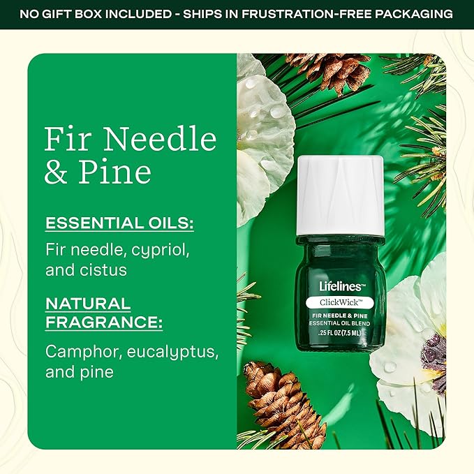 ClickWick Essential Oil Blends for Lifelines Diffusers, 3-Pack Walk in The Woods Set - Essential Oil Blend Refill for Candle, Plant & Shower Aromatherapy Diffuser - Fragrance for Diffusers - Bloomnest