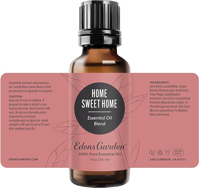 Edens Garden Home Sweet Home Essential Oil Blend- 100% Pure Premium Grade, Undiluted, Natural, Therapeutic, Aromatherapy, The Best for Candle, Laundry, Humidifiers 30 ml (1 fl oz) EdensGarden