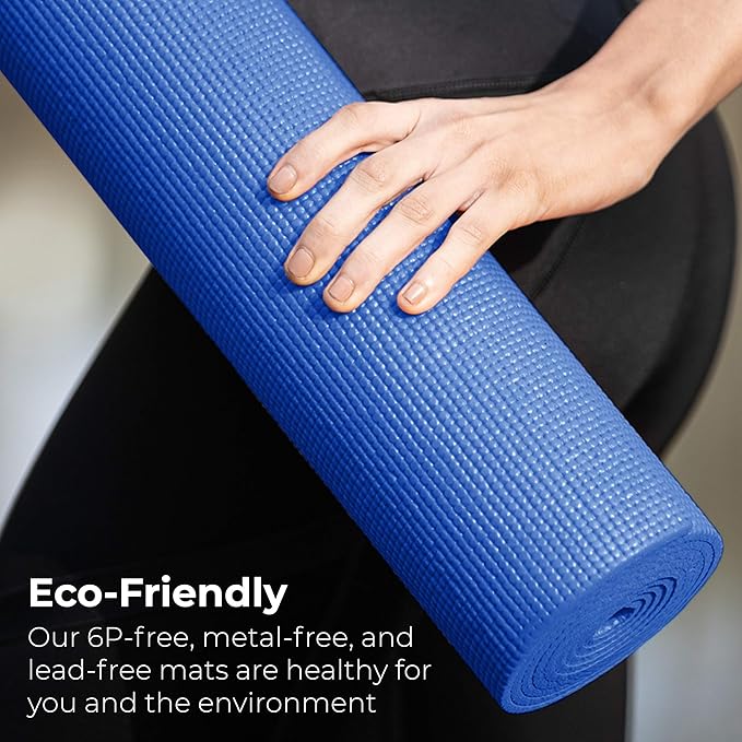 Hello Fit 10-Pack Yoga Mat, 68" x 24" Non Slip Exercise Mat, 4mm Thick Gym Mat for Fitness and Stretching, Bulk Non Toxic Yoga Mats for Schools and Studios - Bloomnest
