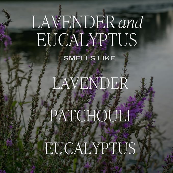 Sweet Water Decor Lavender and Eucalyptus Candle - Soy Patchouli, Eucalyptus and Lavender Candles for Home - Scented Spring Candles - 9oz Clear Jar, 40 Hour Burn Time, Made in The USA - Bloomnest