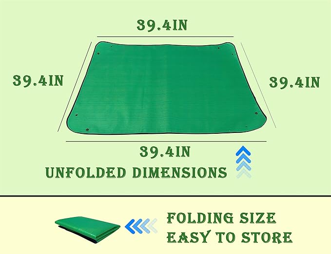 BIUWING Plant Repotting Mat,Waterproof Transplanting Mat,Foldable Indoor Succulent Potting Mat for Garden, Portable Gardening Mat for Indoor Plant Transplanting and Mess Control (39.4"*39.4" Green) - Bloomnest