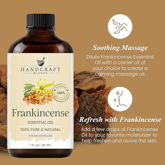 Handcraft Blends Frankincense Essential Oil – 1 Fl Oz – 100% Pure and Natural – Premium Grade Essential Oil for Diffuser and Aromatherapy, Skin, Massage, Candle and Soap Making Fragrance - Bloomnest