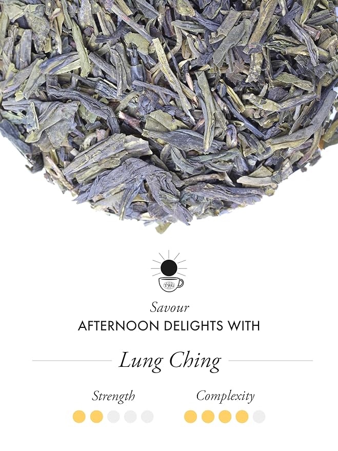TWG Tea | Lung Ching | Green Tea | Aromatic Jade Infusion | 15 Hand Sewn Cotton Teabags | Gift Set - Bloomnest