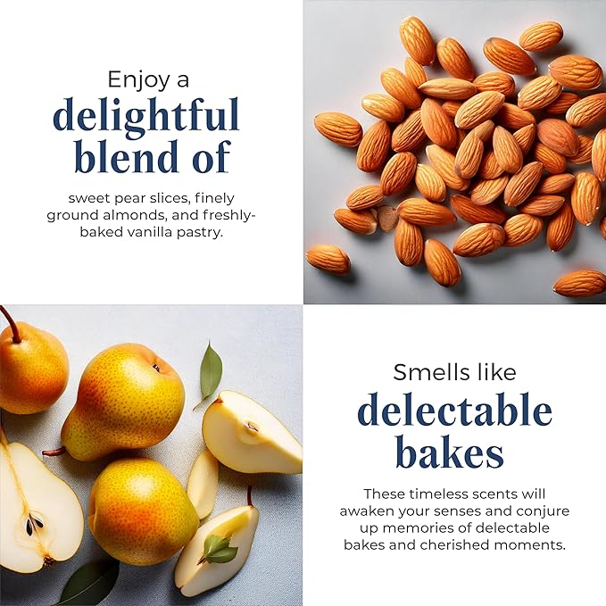 PartyLite 3-Wick Jar Candle, Highly Fragranced Clean Burning Glass Candle, 25-45 Hours Burn Time (Almond Pear Tart) - Bloomnest