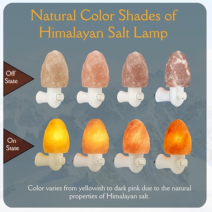 Spantik Pink Himalayan Salt Lamps - Hand Carved, Natural Night Lights for Bedrooms and Home Decor