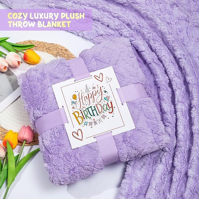 Birthday Gifts for Women, 13PCS Unique Happy Birthday Gifts Basket for Mom Her Best Friend Sister Wife Girlfriend Coworker Bestie, Luxury Self Care Box Relaxing Spa Gifts Set (Lavender) - Bloomnest