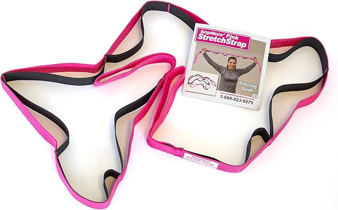 RangeMaster Stretch Strap with Exercise Guide│ Versatile Multi-Loop Strap Perfect for Yoga, Pilates, and Physical Therapy │ Portable │ Helps Improve Flexibility - Bloomnest
