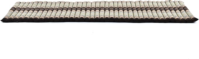 Leewadee - Foldable Floor Mattress - Japanese Roll Up Futon -Trifold Tatami Mat- Guest Floor Bed - Camping Mattress - Thai Massage Mat, Kapok Filled, 75 x 28 inches, Brown - Bloomnest