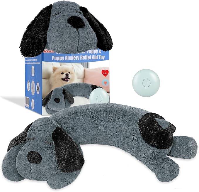 Puppy Heartbeat Toy for Separation Anxiety Relief, Heartbeat Stuffed Animal Anxiety Calming Behavioral Aid Plush Toy for Dogs Cats Pets - Bloomnest