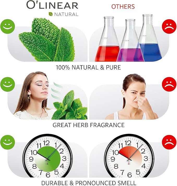 O'linear 3.4 Fl Oz Therapeutic Grade Peppermint Essential Oil for Diffusers for Home, Aromatherapy 100% Pure Mint Oil for Humidifiers, Natural Essential Oils for Candle Making SPA Steam Room Sauna - Bloomnest