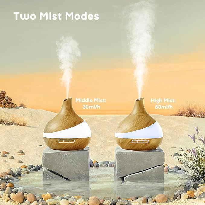 500ML Essential Oil Diffuser: Aroma Diffuser with Remote Control for Hotel Spa Yoga Room - Humidifiers for Bedroom with 14 Colors LED Night Light for Kids/Women Home Relaxation - Bloomnest