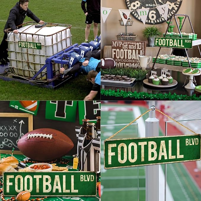 Football Gifts for Boys 8-12 Accessories Football Stuff Wall Decor for Boys Room Football Room Gear Teen Boys Birthday Christmas Vintage Wall Sign - Bloomnest