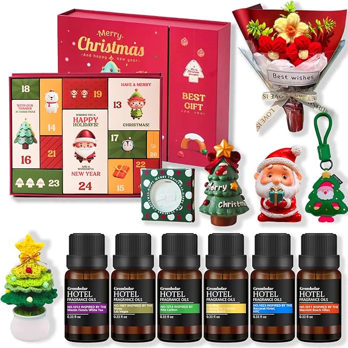 Essential Oils Set-Hotel Collection Diffuser Oil Gift Set,Premium Essential Oil for Diffusers, Home Care, Fragrance, Humidifiers (Advent Calendar-Hotel Fragrance Gift Box Set) - Bloomnest