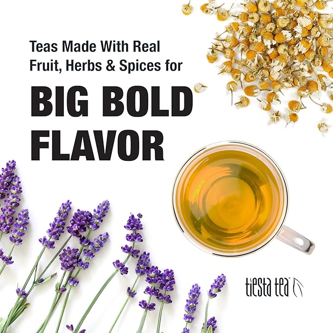 Tiesta Tea - Lavender Chamomile Herbal Tea, Loose Leaf, Calming Blend with Chamomile, Lavender, Lemongrass, Caffeine-Free Herbal, Great for Hot or Iced Brews, Refillable Tin, 50 Cups, 2 Ounce - Bloomnest