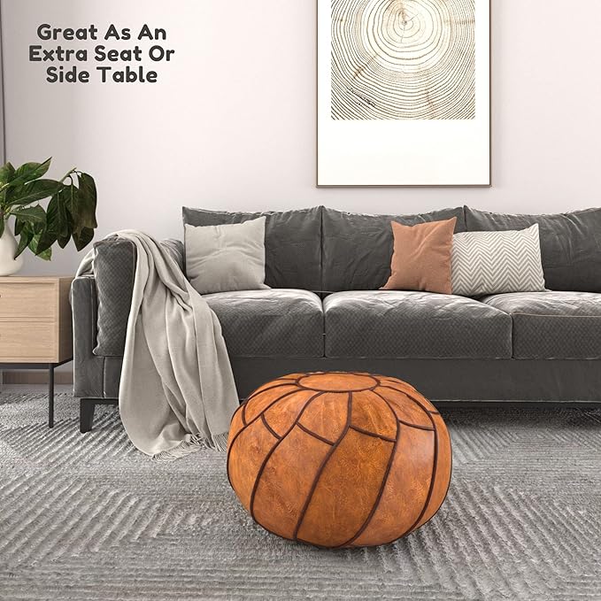 Moderner Pouf Ottoman Pumpkin Color - Bloomnest