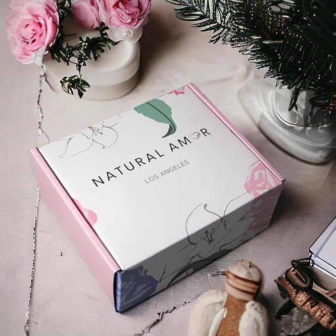 Natural Amor Lavender Spa Gifts for Women,7pcs Self Care Box Including Soap Bar, Candle, Bath Butter - Bloomnest