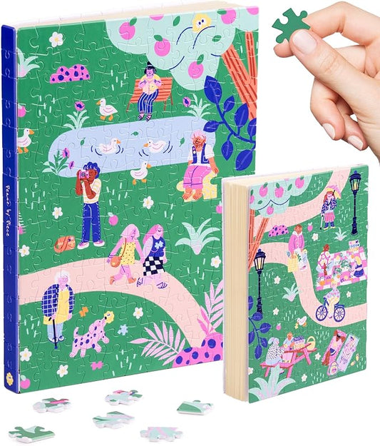 PieceRelax A5 Puzzle Journal for Adults, 300 Piece Plastic Jigsaw Book Cover (Includes Notebook) - Marie Boiseau - Peace by Piece, Unique Gift [YA1075] - Bloomnest