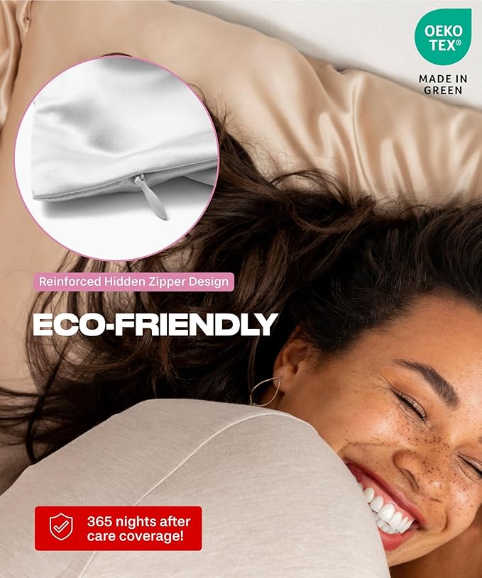 Colorado Home Co 1 Pack King Size 100% Mulberry Silk Pillowcase, Pure White, 20" x 36" - Bloomnest