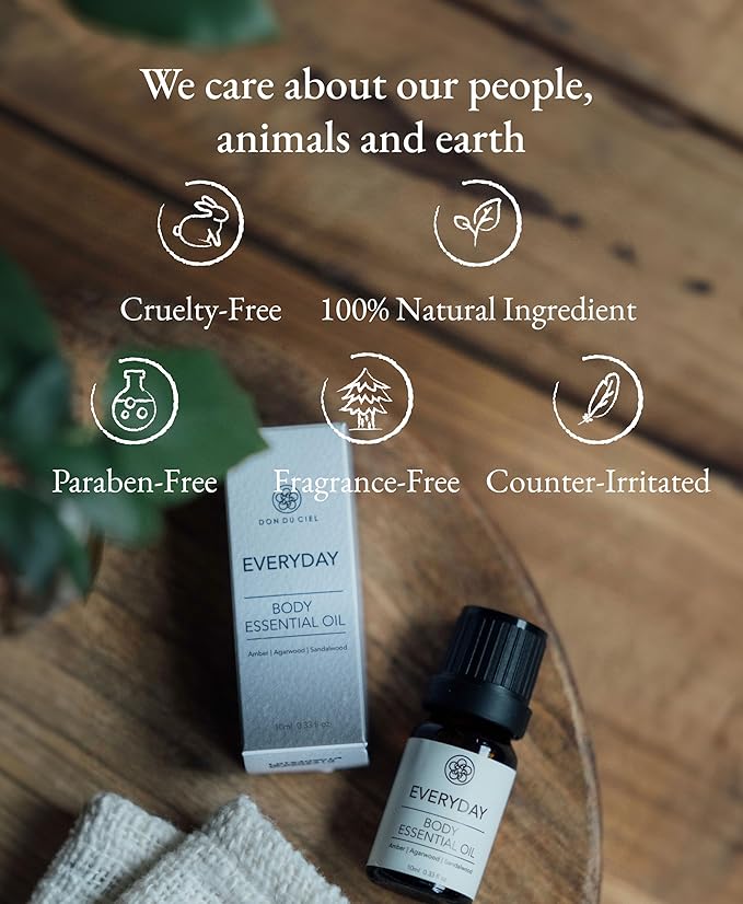 Woody Essential Oil for Men, Aromatherapy Blend with Amber, Hinoki, Agarwood, Sandalwood – Relaxing, Grounding Scent for Diffuser or Massage, 10ml - Bloomnest