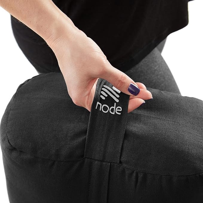 Yoga Meditation Cushion, 25" x 12" Rectangular Bolster with Organic Cotton Cover - Bloomnest