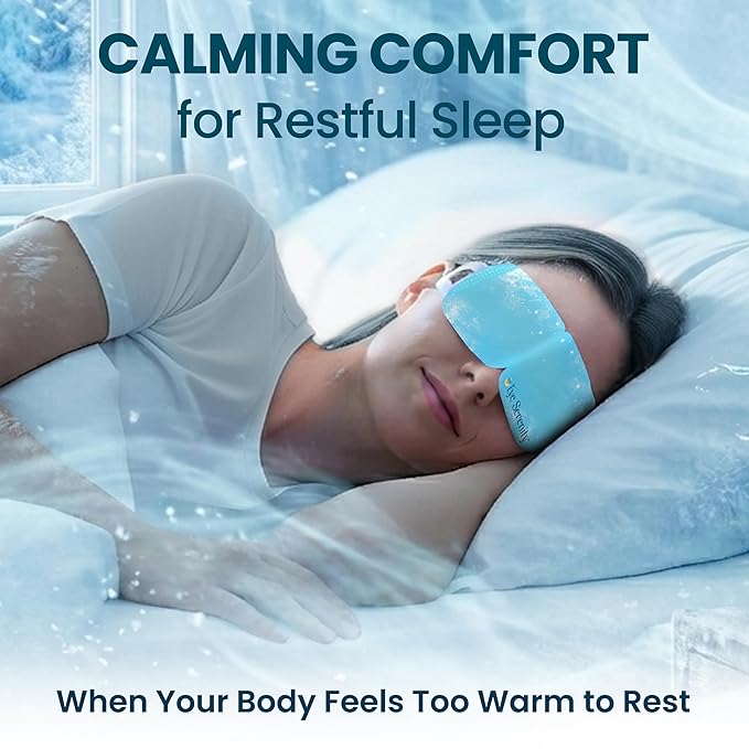 CHILL Cooling Eye Mask – Cold Eye Mask for Puffy Eyes, Cool Eye Compress for Sleep, Ice Eye Mask, Ice Pack for Eyes, Valentines Gifts for Her - Gifts for Women, Wife, Bridesmaids, Bachelorette Party