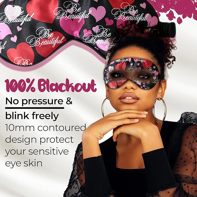 Luxury Sleep Mask – Soft, Lightweight & Ultra Comfort-Perfect for Light Blocking Wake up Radiant-Black - Bloomnest