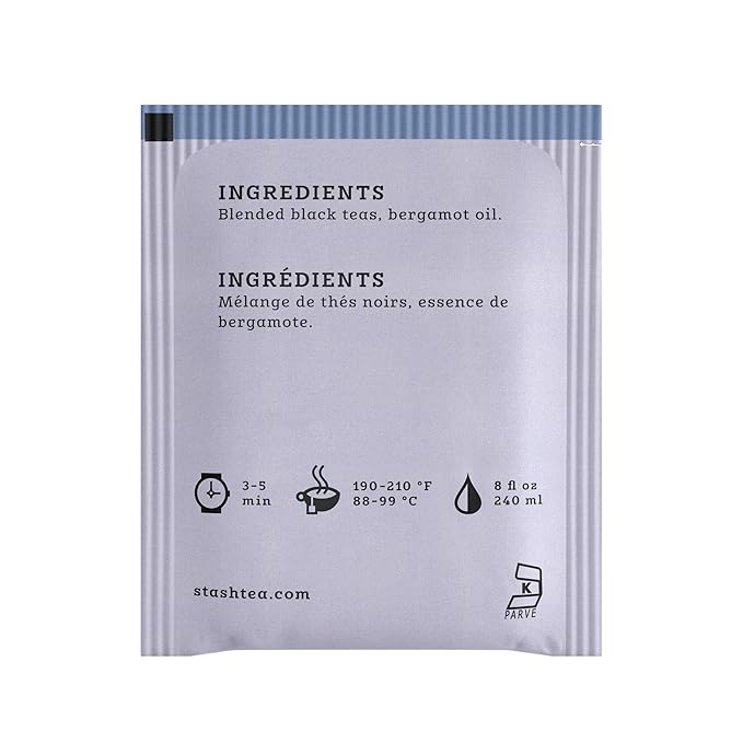 Stash Tea Earl Grey Black Tea, 6 Boxes of 30 Tea Bags Each (180 Tea Bags Total) - Bloomnest
