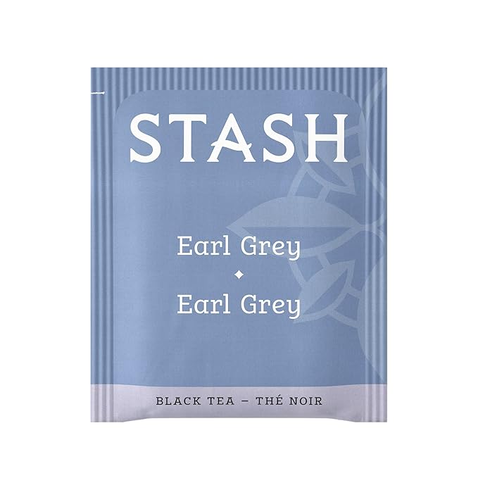 Stash Tea Earl Grey Black Tea - Caffeinated, Non-GMO Project Verified Premium Tea with No Artificial Ingredients, 20 Count (Pack of 6) - 120 Bags Total - Bloomnest