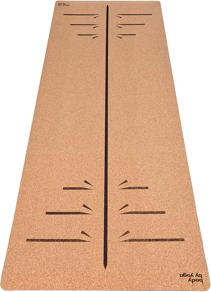 Luxury Cork Yoga Mat - Non Slip, Extra Thick Grip. Thicker, Longer, and Wider for More Comfort and Support. Tough Enough For Hot Yoga. Natural, Non Toxic, and Eco Friendly. Optional Alignment Lines.