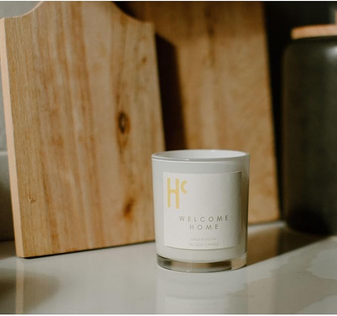 Welcome Home Single Wick Soy Candles, Luxury Scented Candles for Home - Up to 60 Hour Burn Time, Cruelty-Free Soy Wax Blend - Lemon Fragrance, Notes of Cinnamon & Clove (9 oz) - Bloomnest