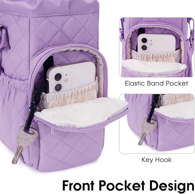 sportsnew Water Bottle Holder with Strap 32oz 40oz Insulated Water Bottle Carrier Sling Bag with Phone Pocket Crossbody sportsnew