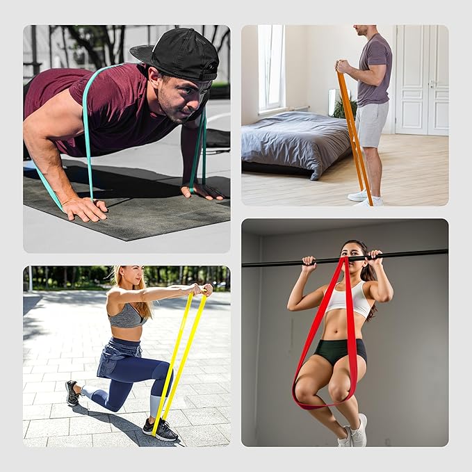 PROIRON Resistance Bands Pull Up Assistance Bands Comfortable Anti-Slip Exercise Bands for Pull up Dip Squat Gym Workout Physical Therapy Stretch Bands for Men & Women - Length 82inch（208cm） - Bloomnest