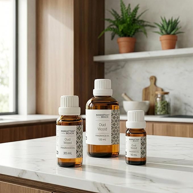 Manhattan Beach – Oud Wood, Diffuser Oil Inspired by Luxury Perfume - Fragrance Oil for Ultrasonic and Waterless Diffusers and Crafting - 30 mL, 1 fl oz Glass Bottle ManhattanBeach