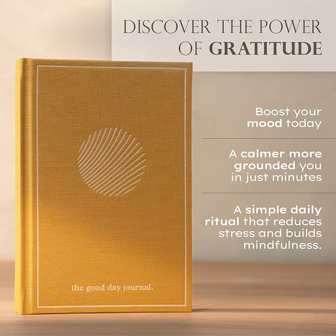 ANECDOTE. Gratitude Journal – The Good Day Journal for Happiness, Mindfulness and Reflection, Feel Happier and Less Stressed, Inspirational Daily Journal for Women & Men - Marigold - Bloomnest